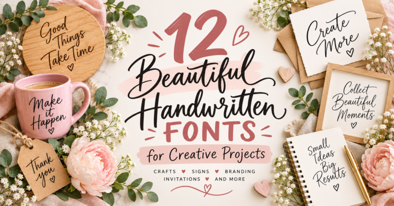 Collection of beautiful handwritten fonts for crafts, signs, branding and creative projects