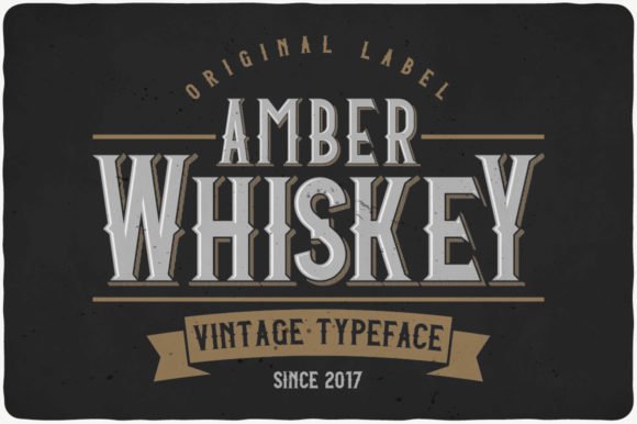 Bold vintage display font with classic decorative lettering for labels, logos and signs