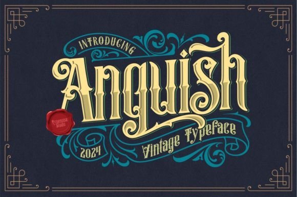 Gothic blackletter font for dramatic signs, tattoo style designs and vintage logos