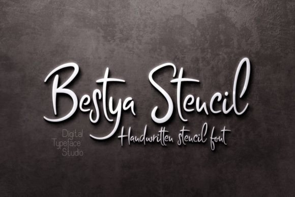 Stencil font for cutout signs, industrial decor and cutting projects