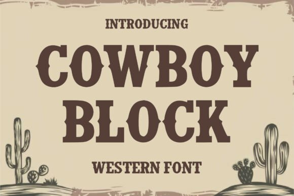 Western display font for rustic signs, BBQ decor and country style projects