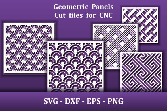 Geometric laser cut wall panels with modern abstract patterns