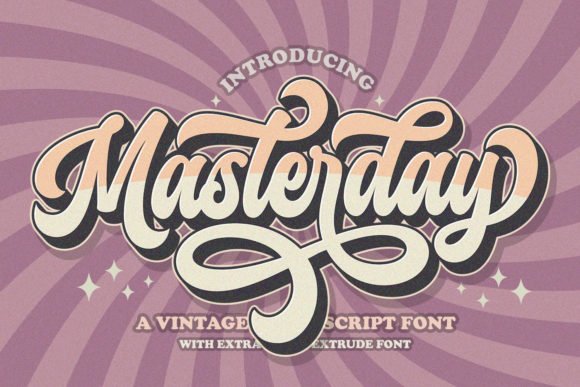 Retro handwritten font with stylish vintage lettering for branding, packaging and signs