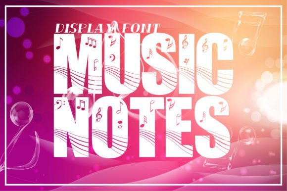 Decorative music font for music room signs, teacher gifts and kids decor