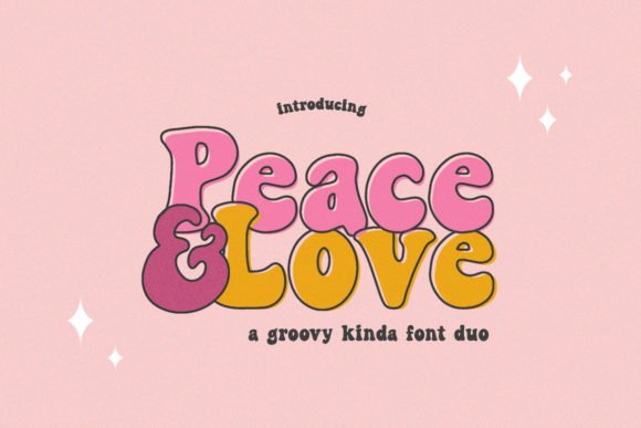 Groovy 70s inspired vintage font with playful lettering for shirts, stickers and posters