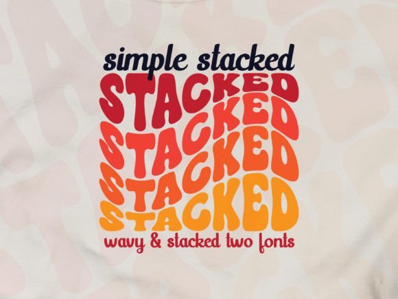 Stacked retro display font with tall groovy lettering for posters, shirts and statement designs